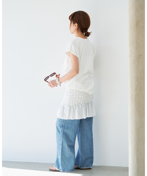 IENA(イエナ)の「venit/ヴェニット SMOCKING CHECK SK スカート VEG5628A(スカート・レディース・ホワイト・FREE)」の7枚目の写真
