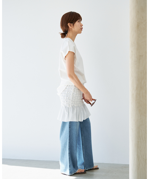 IENA(イエナ)の「venit/ヴェニット SMOCKING CHECK SK スカート VEG5628A(スカート・レディース・ホワイト・FREE)」の9枚目の写真