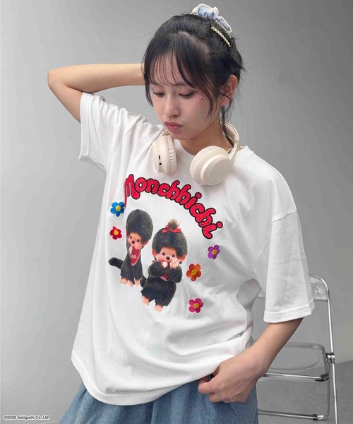 ◯アクリルキーホルダー付き モンチッチ半袖Tシャツ【 Monchhichi