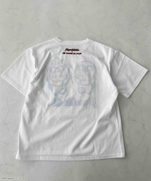 AS KNOW AS plus(アズノゥアズプラス)の「◯アクリルキーホルダー付き モンチッチ半袖Tシャツ【 Monchhichi / モンチッチ 】(Tシャツ/カットソー・レディース・オートミール/グリーン/オフホワイト/チャコールグレー・FREE)」の16枚目の写真