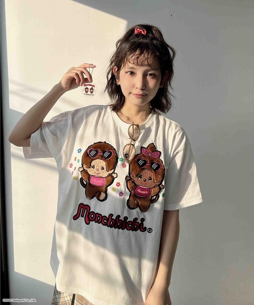AS KNOW AS plus(アズノゥアズプラス)の「◯アクリルキーホルダー付き モンチッチ半袖Tシャツ【 Monchhichi / モンチッチ 】(Tシャツ/カットソー・レディース・オートミール/グリーン/オフホワイト/チャコールグレー・FREE)」の21枚目の写真