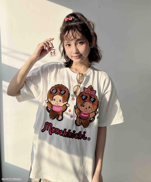 AS KNOW AS plus(アズノゥアズプラス)の「◯アクリルキーホルダー付き モンチッチ半袖Tシャツ【 Monchhichi / モンチッチ 】(Tシャツ/カットソー・レディース・オートミール/グリーン/オフホワイト/チャコールグレー・FREE)」の22枚目の写真