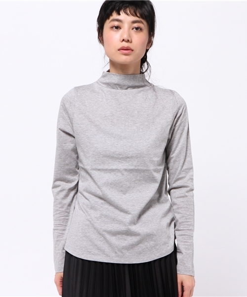 OUTLET（アウトレット）の「【CAPRICIEUX LE'MAGE】ボトルネックロンT（Tシャツ/カットソー・レディース・グレー/カーキ・FREE）」の9枚目の写真