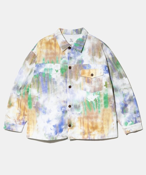 Revo.(レボ)の「Revo./レヴォ ペインティングツイル Gジャケット(ブルゾン・メンズ・ブラック/ホワイト・LARGE/MEDIUM)」の2枚目の写真