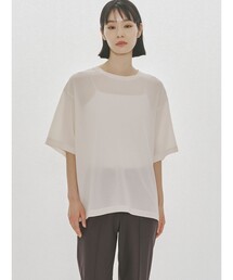 MIDIUMISOLID（ミディウミソリッド）の「MIDIUMISOLID Men’s ハーフスリーブシアーベーシックプルオーバー（Tシャツ/カットソー）」