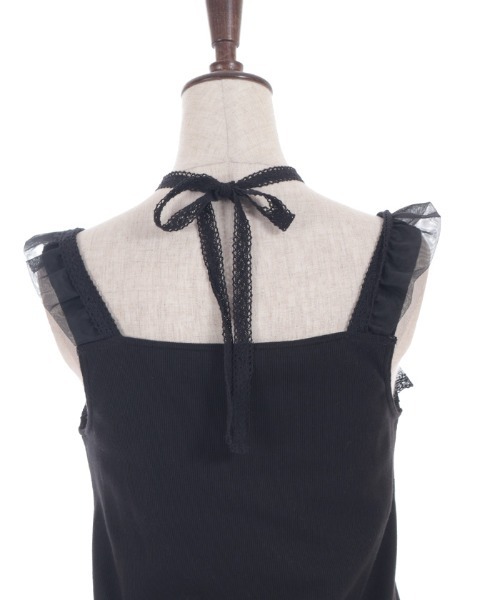 axes femme（アクシーズファム）の「ストラップカップ付タンク（タンクトップ・レディース・ミント/ホワイト/ブラック・MEDIUM/LARGE）」の12枚目の写真