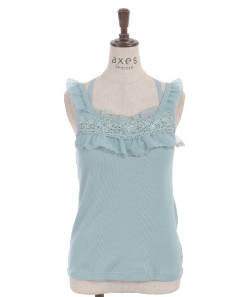 axes femme（アクシーズファム）の「ストラップカップ付タンク（タンクトップ・レディース・ミント/ホワイト/ブラック・MEDIUM/LARGE）」の20枚目の写真
