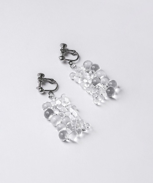 HARIO Lampwork Factory（ハリオランプワークファクトリー）の「vue. イヤリング 深雪（イヤリング・レディース・クリア・FREE）」の2枚目の写真