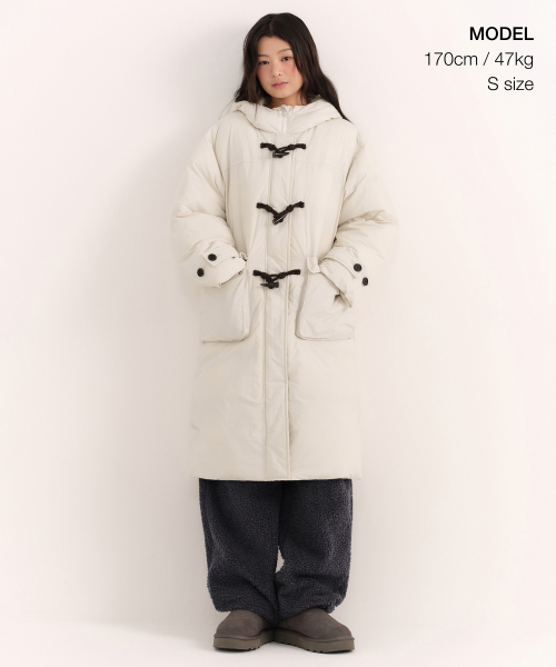MUSINSA STANDARD WOMAN（ムシンサスタンダードウーマン）の「ウィメンズブークルフリースパラシュートパンツ[ミディアムグレー]（スウェットパンツ・レディース・その他・X-SMALL/SMALL/MEDIUM/LARGE）」の2枚目の写真