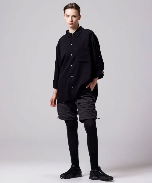STYLISE（スタイライズ）の「【TAION】ノンダウン ジャパンスペシャル 2WAY レーヨンシャツ / ブラック [TAION-NDSH09JS-LS]（シャツ/ブラウス・メンズ・ブラック・LL/L/M）」の8枚目の写真