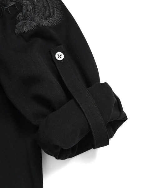 STYLISE（スタイライズ）の「【TAION】ノンダウン ジャパンスペシャル 2WAY レーヨンシャツ / ブラック [TAION-NDSH09JS-LS]（シャツ/ブラウス・メンズ・ブラック・LL/L/M）」の17枚目の写真