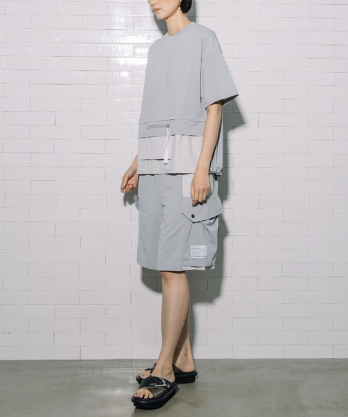 MARECHAL TERRE（マルシャルテル）の「【機能素材】ラッシュガードポケットTシャツ（Tシャツ/カットソー・レディース・ブラック/チャコールグレー/ライトグレー/ネイビー・MEDIUM）」の20枚目の写真