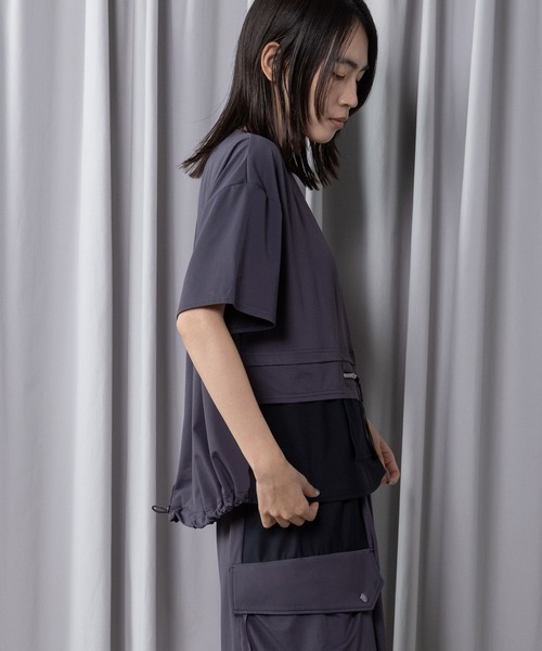 MARECHAL TERRE（マルシャルテル）の「【機能素材】ラッシュガードポケットTシャツ（Tシャツ/カットソー・レディース・ブラック/チャコールグレー/ライトグレー/ネイビー・MEDIUM）」の22枚目の写真