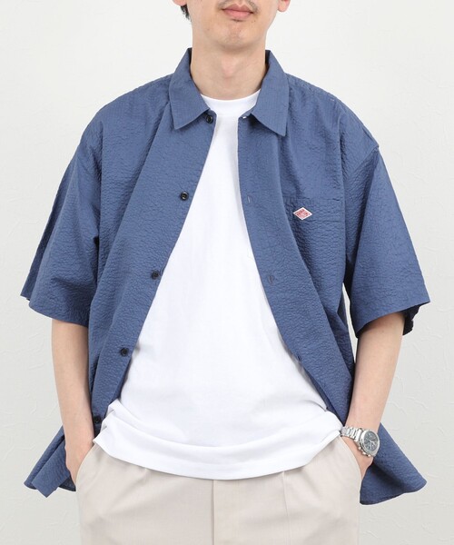 DANTON(ダントン)の「【DANTON/ダントン】60ローン SS SHIRT 26SS(DT-B0434 UKK)(シャツ/ブラウス・メンズ・ブラウン/ブルー・38/40/42/44)」の5枚目の写真