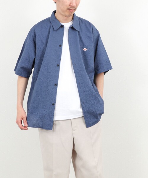 DANTON(ダントン)の「【DANTON/ダントン】60ローン SS SHIRT 26SS(DT-B0434 UKK)(シャツ/ブラウス・メンズ・ブラウン/ブルー・38/40/42/44)」の6枚目の写真