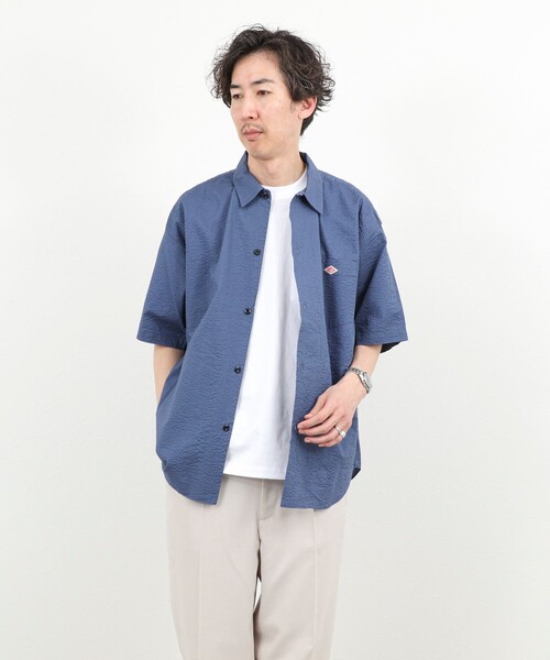 DANTON(ダントン)の「【DANTON/ダントン】60ローン SS SHIRT 26SS(DT-B0434 UKK)(シャツ/ブラウス・メンズ・ブラウン/ブルー・38/40/42/44)」の9枚目の写真