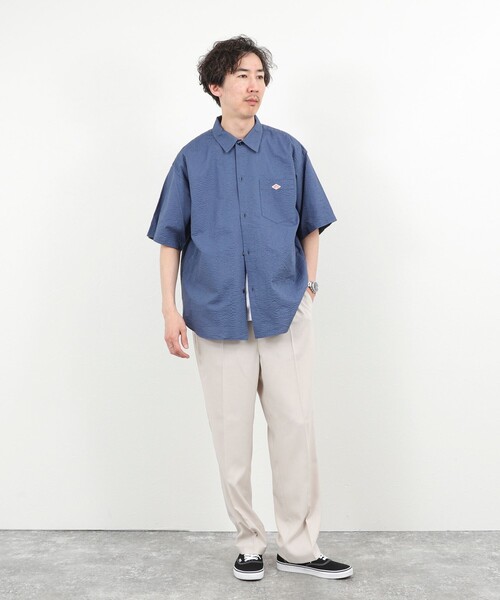 DANTON(ダントン)の「【DANTON/ダントン】60ローン SS SHIRT 26SS(DT-B0434 UKK)(シャツ/ブラウス・メンズ・ブラウン/ブルー・38/40/42/44)」の10枚目の写真