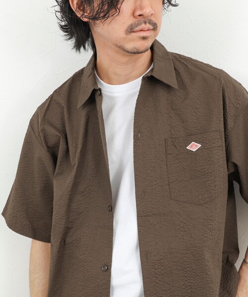 DANTON(ダントン)の「【DANTON/ダントン】60ローン SS SHIRT 26SS(DT-B0434 UKK)(シャツ/ブラウス・メンズ・ブラウン/ブルー・38/40/42/44)」の12枚目の写真