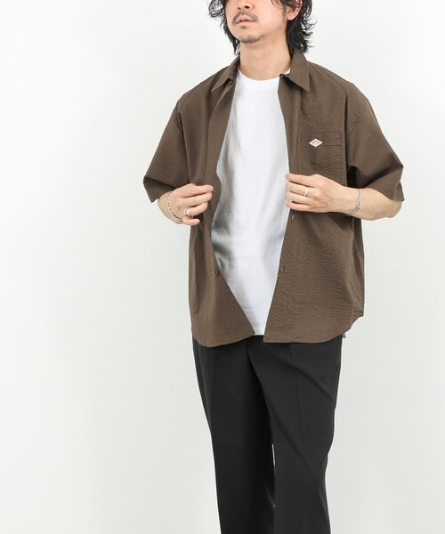 DANTON(ダントン)の「【DANTON/ダントン】60ローン SS SHIRT 26SS(DT-B0434 UKK)(シャツ/ブラウス・メンズ・ブラウン/ブルー・38/40/42/44)」の14枚目の写真