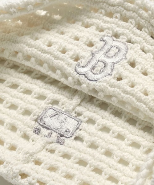 MLB(メジャーリーグベースボール)の「【日本未発売/WEB限定】MLB KOREA(エムエルビーコリア)/サマー リボン 猫耳 ねこ耳ビーニー 耳付き クロシェ編み ロゴパッチ ワッペン ビーニー ニット帽/Summer Ribbon Miyaon Beanie(ニットキャップ/ビーニー・レディース・ブラック/クリーム/ピンク・FREE)」の18枚目の写真