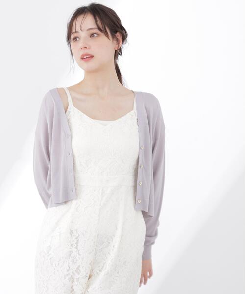 PROPORTION BODY DRESSING（プロポーションボディドレッシング）の「＜UVカット＞シアーカーディガン / 1216174501（カーディガン/ボレロ・レディース・グレー/ピンク/ホワイト/ネイビー・FREE）」の16枚目の写真