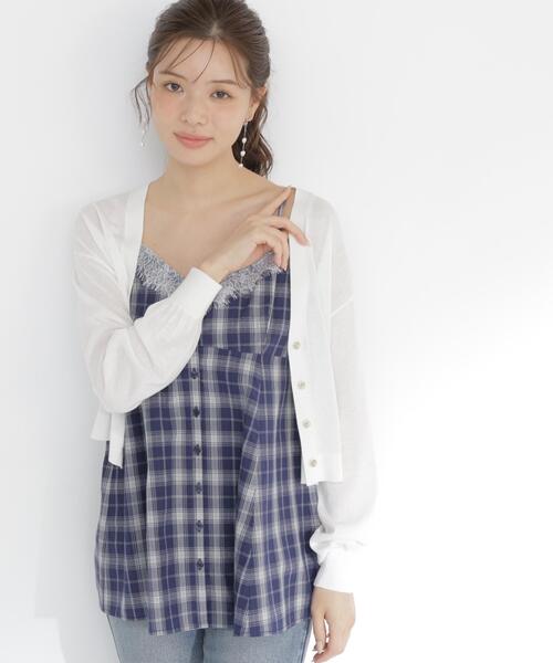 PROPORTION BODY DRESSING（プロポーションボディドレッシング）の「＜UVカット＞シアーカーディガン / 1216174501（カーディガン/ボレロ・レディース・グレー/ピンク/ホワイト/ネイビー・FREE）」の19枚目の写真