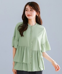 White Collection | 【 一枚で差がつく 】 とろみタンブラー・アシメペプラムブラウス(シャツ/ブラウス)