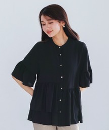 【 一枚で差がつく 】 とろみタンブラー・アシメペプラムブラウス