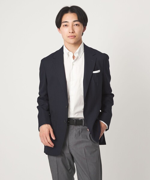 green label relaxing(グリーンレーベルリラクシング)の「エブリット TC パナマ スナップ ボタンダウン シャツ -イージーアイロン・通気性-(ビジネスシャツ・メンズ・ホワイト/コバルトブルー・S/XL/L/M)」の13枚目の写真