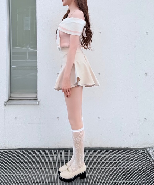 NOMAE(ノーマエ)の「ジップレイヤードスカパン(スカート・レディース・ブラック/アイボリー/ベージュ・FREE)」の18枚目の写真