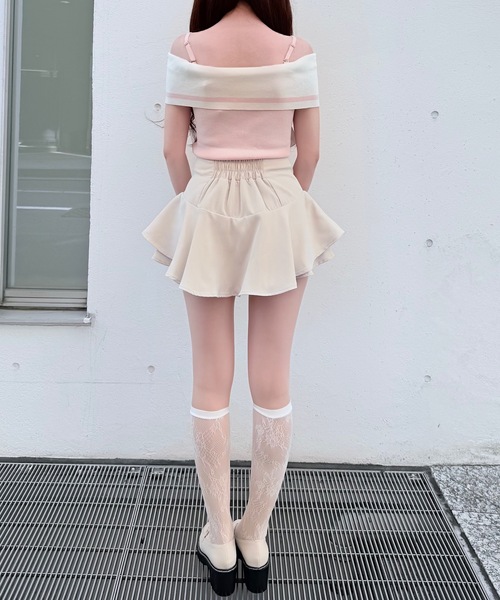 NOMAE(ノーマエ)の「ジップレイヤードスカパン(スカート・レディース・ブラック/アイボリー/ベージュ・FREE)」の19枚目の写真