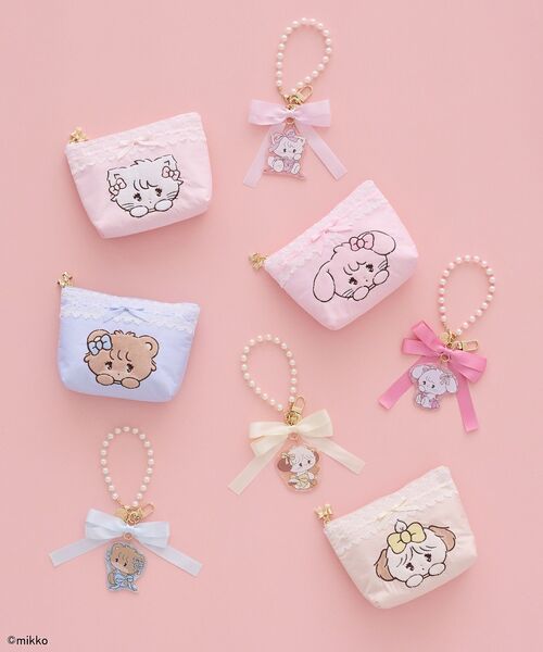 Maison de FLEUR(メゾンドフルール)の「Lil ala mode ポーチ(ポーチ・レディース・イエロー/ピンク/ライトブルー/ライトピンク・FREE)」の19枚目の写真