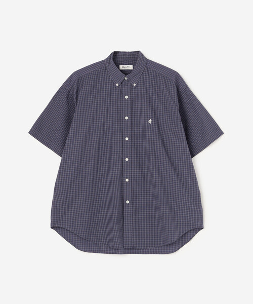 GYMPHLEX(ジムフレックス)の「Gymphlex | コットンワッシャー ボタンダウン半袖シャツ CHECK MEN(シャツ/ブラウス・メンズ・ブルー系その他5・M/L/S)」の2枚目の写真