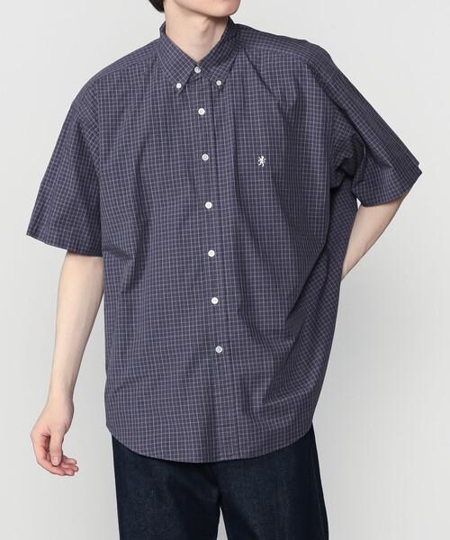 GYMPHLEX(ジムフレックス)の「Gymphlex | コットンワッシャー ボタンダウン半袖シャツ CHECK MEN(シャツ/ブラウス・メンズ・ブルー系その他5・M/L/S)」の12枚目の写真