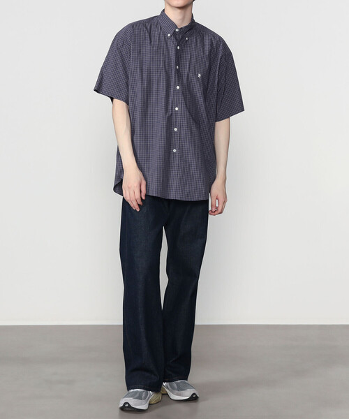 GYMPHLEX(ジムフレックス)の「Gymphlex | コットンワッシャー ボタンダウン半袖シャツ CHECK MEN(シャツ/ブラウス・メンズ・ブルー系その他5・M/L/S)」の13枚目の写真