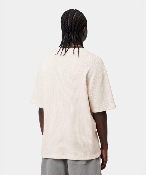 Carhartt WIP(カーハートダブリューアイピー)の「Carhartt WIP S/S NELSON WAFFLE T-SHIRT(カーハートワークインプログレス ショートスリーブネルソンワッフルTシャツ)(Tシャツ/カットソー・メンズ・ブラック/ナチュラル/ブルー系・SMALL/MEDIUM/LARGE/X-LARGE)」の10枚目の写真
