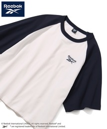 【Reebok/リーボック】刺繍ロゴ クロップド丈 ラグラン半袖Tシャツ