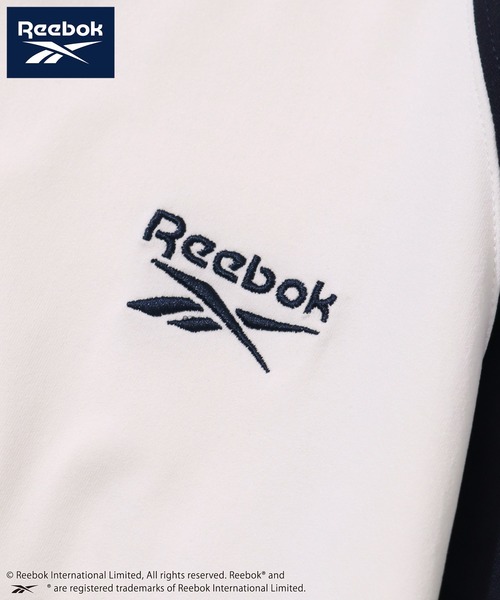 Reebok（リーボック）の「【Reebok/リーボック】刺繍ロゴ クロップド丈 ラグラン半袖Tシャツ（Tシャツ/カットソー・レディース・ネイビー×ホワイト/ブラック/ホワイト×ブラック・M/L）」の9枚目の写真