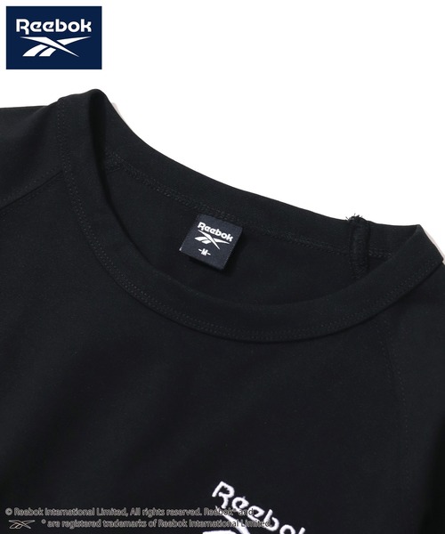 Reebok（リーボック）の「【Reebok/リーボック】刺繍ロゴ クロップド丈 ラグラン半袖Tシャツ（Tシャツ/カットソー・レディース・ネイビー×ホワイト/ブラック/ホワイト×ブラック・M/L）」の11枚目の写真