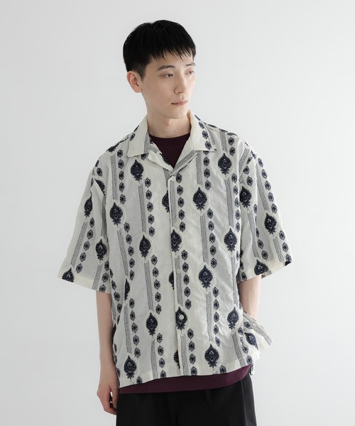 LOWRYS FARM（ローリーズファーム）の「【LFM(U)】エンブロイダリーＯＣシャツＳＳ　 761946（シャツ/ブラウス・メンズ・グリーン/ネイビー・MEDIUM/LARGE）」の19枚目の写真