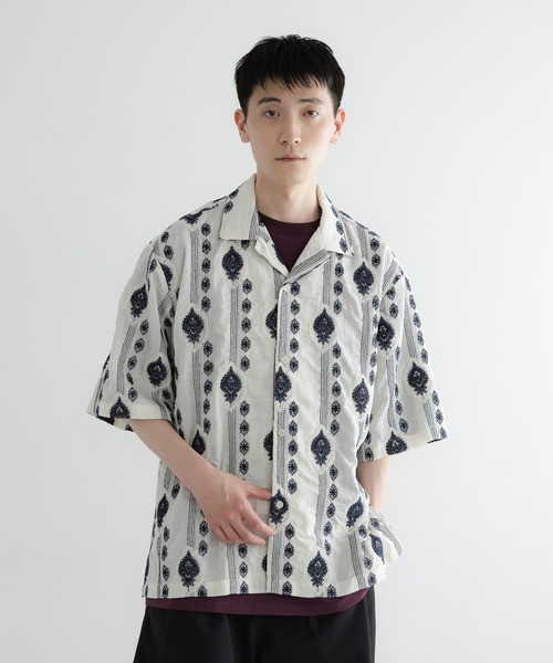 LOWRYS FARM（ローリーズファーム）の「【LFM(U)】エンブロイダリーＯＣシャツＳＳ　 761946（シャツ/ブラウス・メンズ・グリーン/ネイビー・MEDIUM/LARGE）」の20枚目の写真