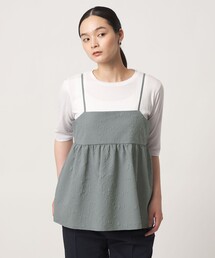 A DAY IN THE LIFE UNITED ARROWS | エンボスキャミ+Tシャツ ‐セットアイテム‐<A DAY IN THE LIFE>(Tシャツ/カットソー)