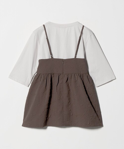 A DAY IN THE LIFE UNITED ARROWS(アデイインザライフユナイテッドアローズ)の「エンボスキャミ+Tシャツ ‐セットアイテム‐<A DAY IN THE LIFE>(Tシャツ/カットソー・レディース・ブラック/ダークブラウン/ナチュラル/グレー系・FREE)」の11枚目の写真