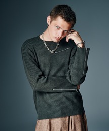 glamb | Zip Rib Knit / ジップリブニット(ニット/セーター)