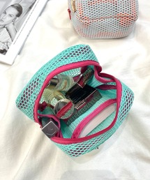 Vini（ヴィニ）の「バイカラー ジップ メッシュ ポーチ（ポーチ）」
