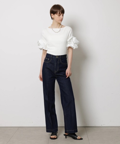 CADUNE（カデュネ）の「ハートセンタープレスデニム（その他パンツ・レディース・ブルー/ネイビー/ライトブルー・38/36/34/40）」の2枚目の写真