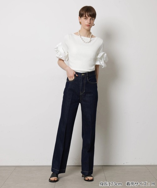 CADUNE(カデュネ)の「ハートセンタープレスデニム(その他パンツ・レディース・ブルー/ネイビー/ライトブルー・38/36/34/40)」の4枚目の写真