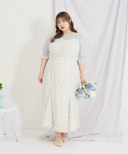 Louiosy（ルオシー）の「【Louiosy】【大きいサイズ】2wayレーストップス（シャツ/ブラウス・レディース・ブラック/ライトブルー/アイボリー・3L/4L/X-LARGE）」の8枚目の写真