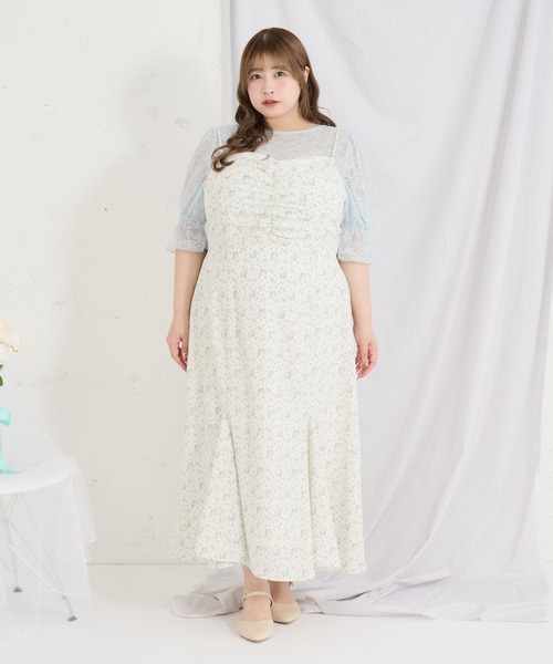 Louiosy（ルオシー）の「【Louiosy】【大きいサイズ】2wayレーストップス（シャツ/ブラウス・レディース・ブラック/ライトブルー/アイボリー・3L/4L/X-LARGE）」の9枚目の写真