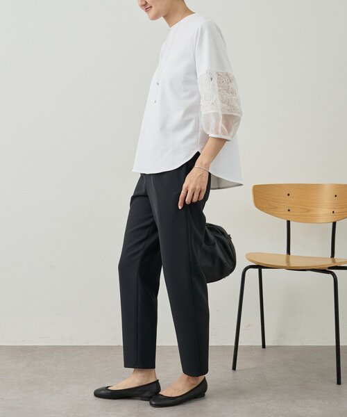 BEARDSLEY(ビアズリー)の「ウエストリブスリムパンツ(その他パンツ・レディース・ネイビー/ブラック/アイボリー・0/2/1)」の22枚目の写真